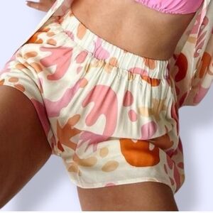 Princess Polly Pink and Orange Abstract Shorts